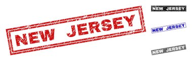 Grunge New Jersey dikdörtgen filigranlar çizik