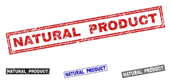 Produkt naturalny nieczysty teksturowanej prostokąt znaki wodne — Wektor stockowy