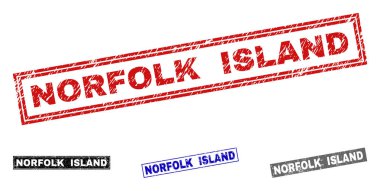 Grunge Norfolk Adası dikdörtgen filigranlar dokulu