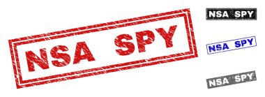 Grunge Nsa casus dikdörtgen damga mühürler dokulu