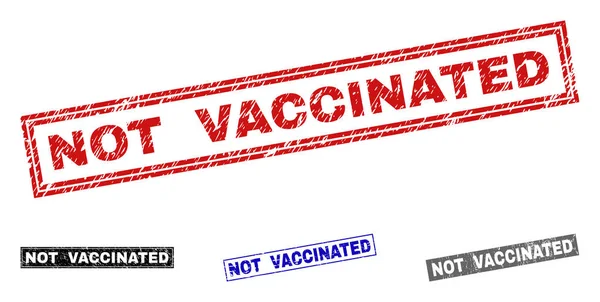 Grunge niet ingeënt getextureerde rechthoek stempels — Stockvector
