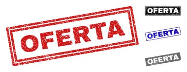 Grunge Oferta dikdörtgen filigranlar dokulu