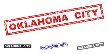 Grunge Oklahoma City dikdörtgen pullar dokulu