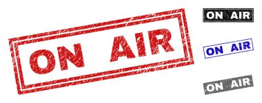 Grunge yayında dikdörtgen damga mühürler dokulu