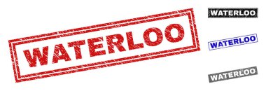 Grunge Waterloo dikdörtgen filigranlar çizik