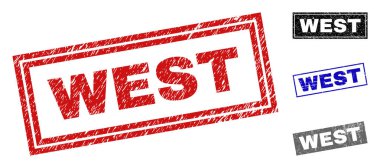 Grunge Batı dikdörtgen filigranlar çizik