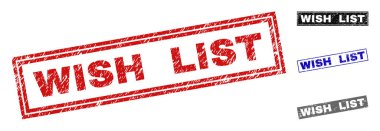 Grunge dilek listesi dikdörtgen filigranlar çizik