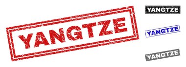 Grunge Yangtze dikdörtgen filigranlar çizik