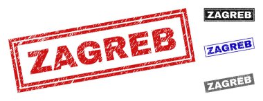 Grunge Zagreb dikdörtgen filigranlar çizik