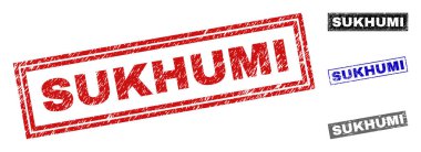 Grunge Sukhumi dikdörtgen damga mühürler çizik