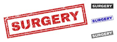 Grunge cerrahi dikdörtgen damga mühürler çizik