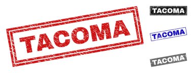 Grunge Tacoma dikdörtgen pullar dokulu