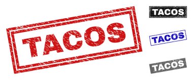 Grunge Tacos dikdörtgen pullar dokulu