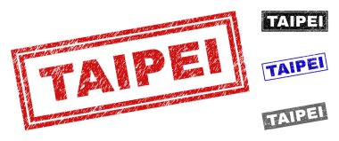 Grunge Taipei dikdörtgen filigranlar çizik