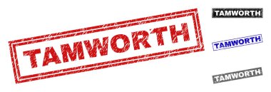 Grunge Tamworth dikdörtgen filigranlar dokulu