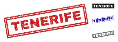 Grunge Tenerife dikdörtgen filigranlar dokulu