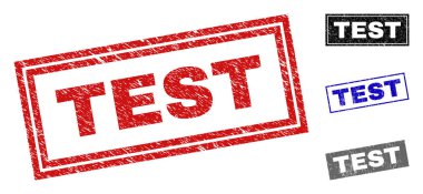 Grunge Test dikdörtgen pullar çizik