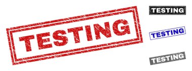 Grunge test dokulu dikdörtgen pullar