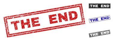 Grunge sonunda dikdörtgen pullar çizik