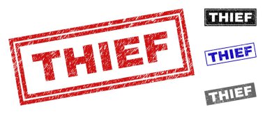 Grunge hırsız dikdörtgen pullar çizik