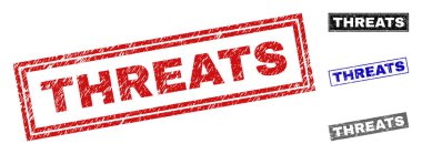 Grunge tehditler dikdörtgen filigranlar çizik