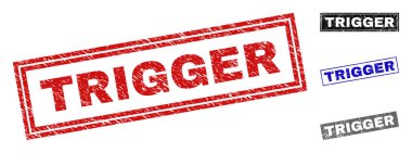 Grunge tetikleyici dikdörtgen pullar çizik