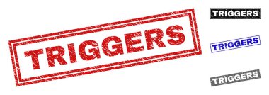 Grunge Tetikleyicileri dikdörtgen damga mühürler çizik