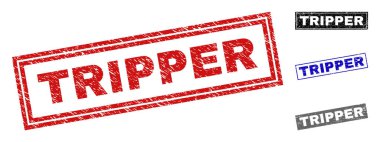 Grunge Tripper dikdörtgen filigranlar dokulu