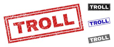 Grunge Troll dikdörtgen filigranlar dokulu