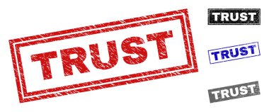 Grunge güven dikdörtgen filigranlar çizik