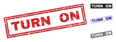 Grunge dönüş dokulu dikdörtgen pullarında