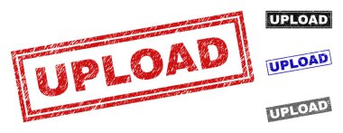 Grunge Upload dikdörtgen pullar çizik