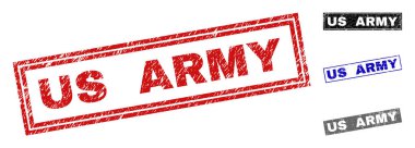 Grunge bize ordu dokulu dikdörtgen filigranlar