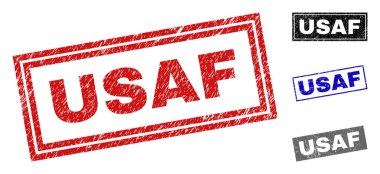 Grunge Usaf dikdörtgen pullar çizik