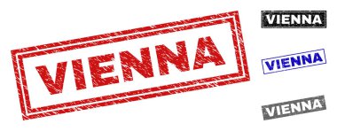 Grunge Viyana dikdörtgen pullar çizik