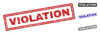 Grunge ihlali dikdörtgen pullar çizik