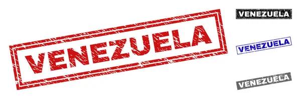 Гранж-Венесуела почухав прямокутник водяні знаки — стоковий вектор