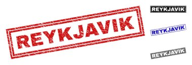 Grunge Reykjavik dikdörtgen filigranlar dokulu