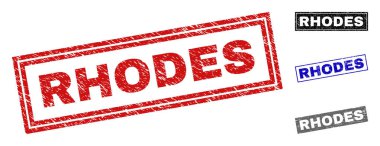 Grunge Rhodes dikdörtgen pullar çizik