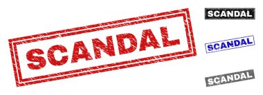 Grunge skandal dikdörtgen pullar çizik