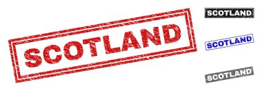 Grunge İskoçya dikdörtgen filigranlar dokulu