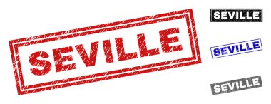 Grunge Seville dikdörtgen filigranlar çizik