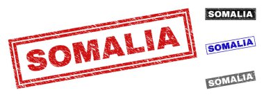 Grunge Somali dikdörtgen filigranlar dokulu