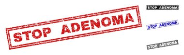 Grunge Stop Adenoma dikdörtgen pullar çizik