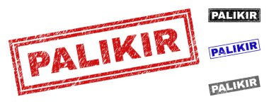 Grunge Palikir çizik dikdörtgen damga mühürler