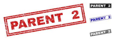 Grunge Parent 2 dokulu dikdörtgen Filigranlar