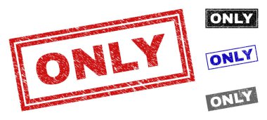 Grunge sadece çizik dikdörtgen pullar