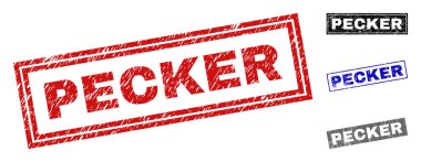 Grunge Pecker dokulu dikdörtgen Filigranlar