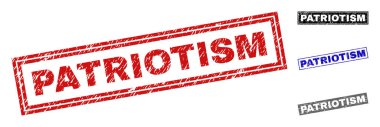 Grunge Patriotism çizilmiş dikdörtgen pullar