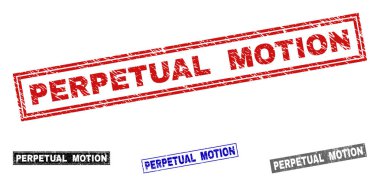 Grunge Perpetual Motion dokulu dikdörtgen damga mühürler